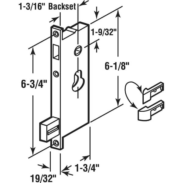 Prime-Line Security Screen or Storm Door Mortise Lock, Heavy Duty