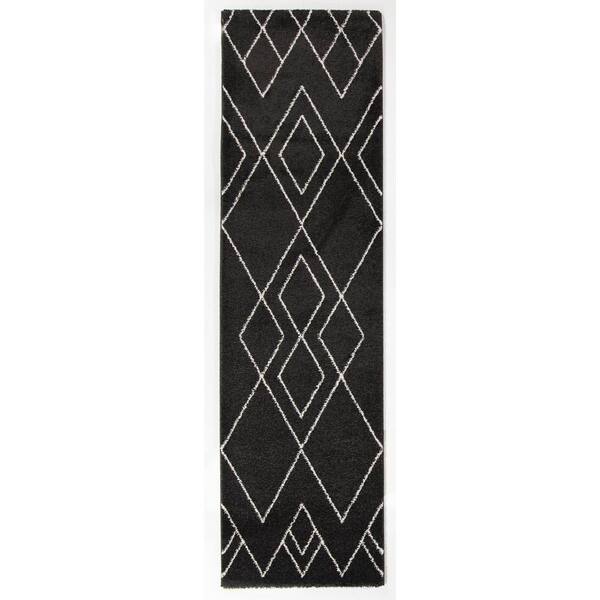 BALTA Clara Black 2 ft. x 7 ft. Runner Rug