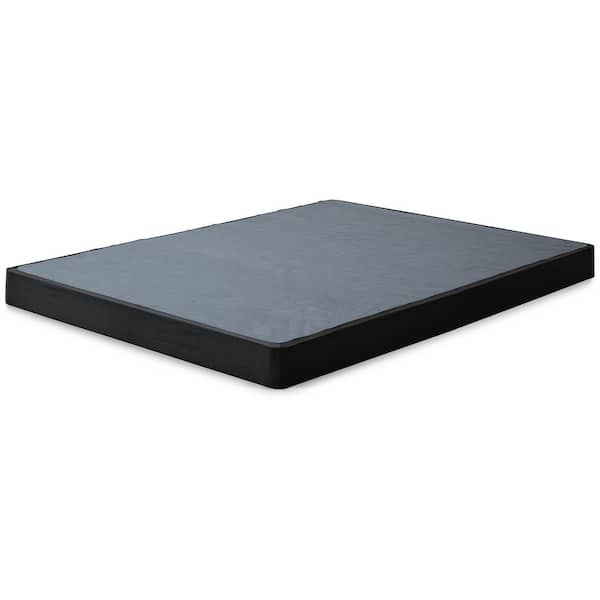 Low Profile Black Metal Frame Queen Platform Bed