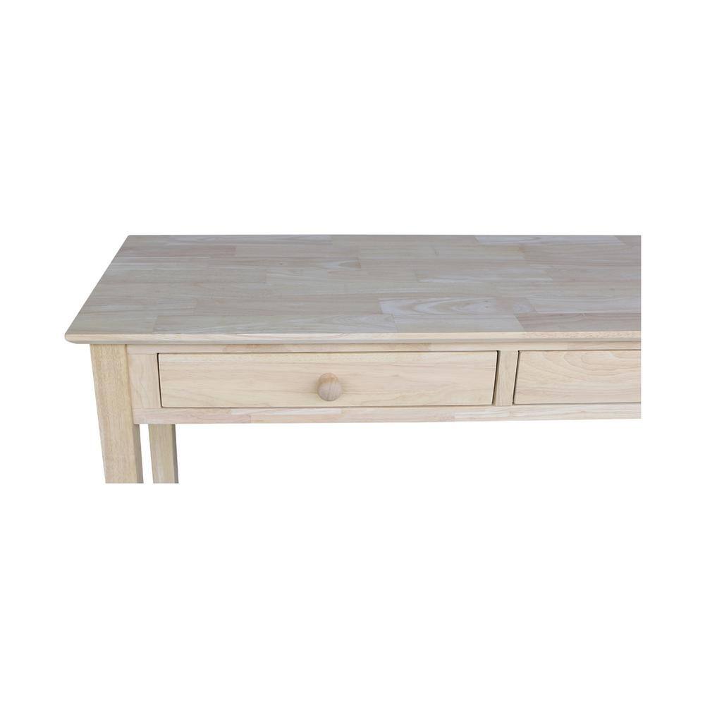 Spencer White Wood Sofa Console Table with Storage