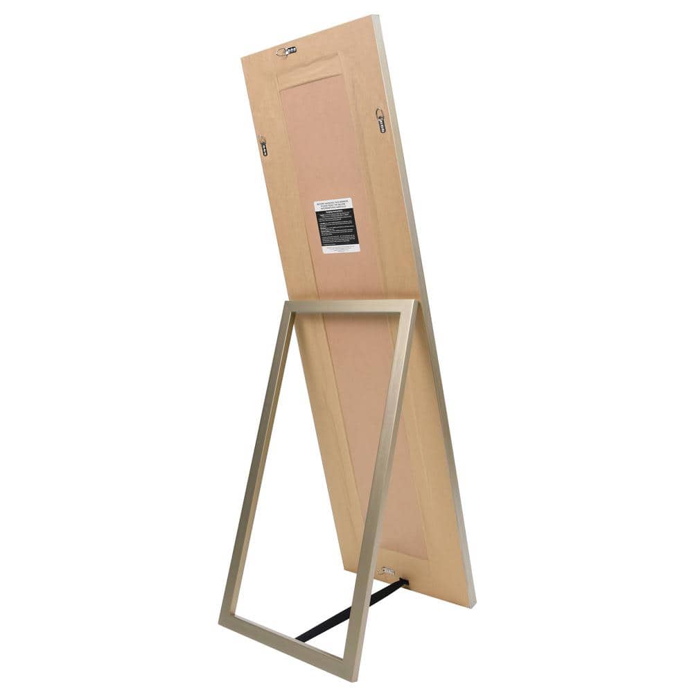 Moderno 64" Beveled Full Length Mirror with Wooden Frame