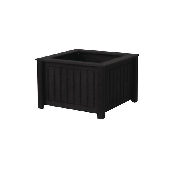 Eagle One North Hampton 17 in. x 17 in. Black Recycled Plastic Commercial Grade Planter Box