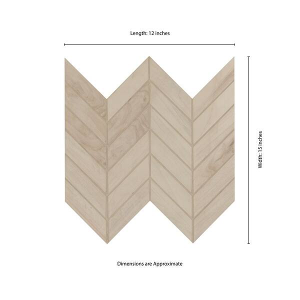 Apollo Tile Sparta Gray 13-in x 14-in Polished Natural Stone Marble Chevron Patterned Floor and Wall Tile (6.09-sq. ft/ Carton)