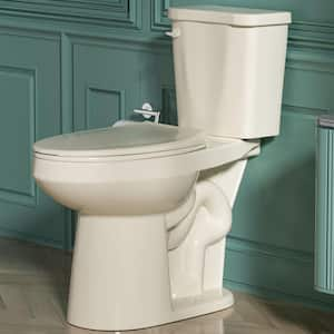 20 in. ADA Height Toilet 2-Piece 1.28 GPF Single Flush Elongated Heightened Toilet in Bone High Toilet 12 in. Rough in