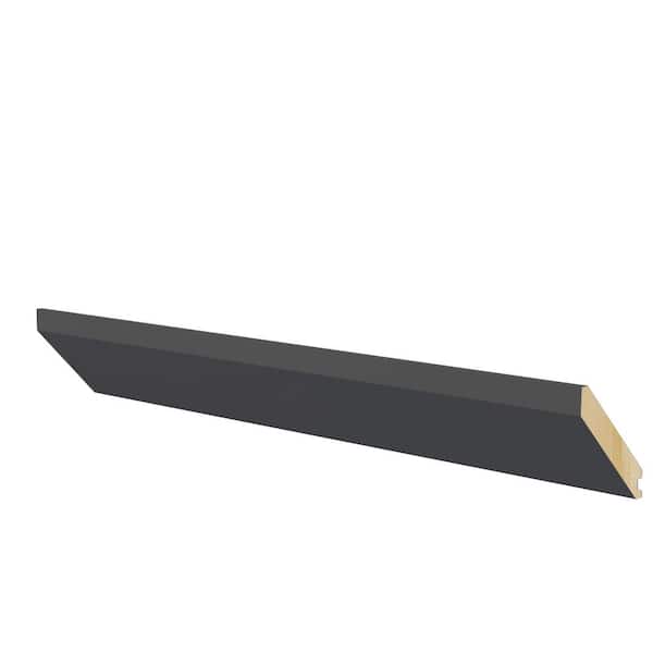 Home Decorators Collection Newport Grayson 96 in. W x 2.75 in. D x 3.25 in. H Kitchen Cabinet Flat  Angle Crown Molding in Deep Onyx