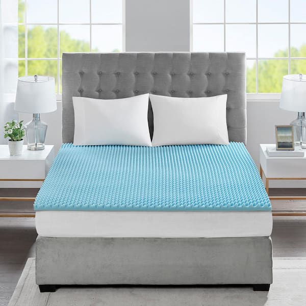 Unbranded 2 in. Unique Convoluted Design, All Season Hypoallergenic Cooling Mattress Topper, Mattress Not Included