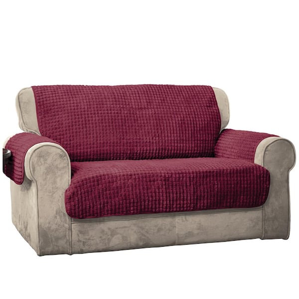 Innovative Textile Solutions Burgundy Puff Sofa Furniture Protector