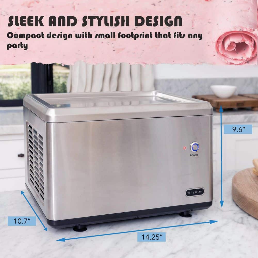 Whynter Stainless Steel Portable Instant Ice Cream Maker with Compressor