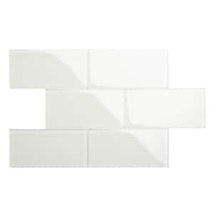 Agreeable Gray 6 in. x 12 in. x 8mm Glass Subway Wall Tile (5 sq. ft./Case)