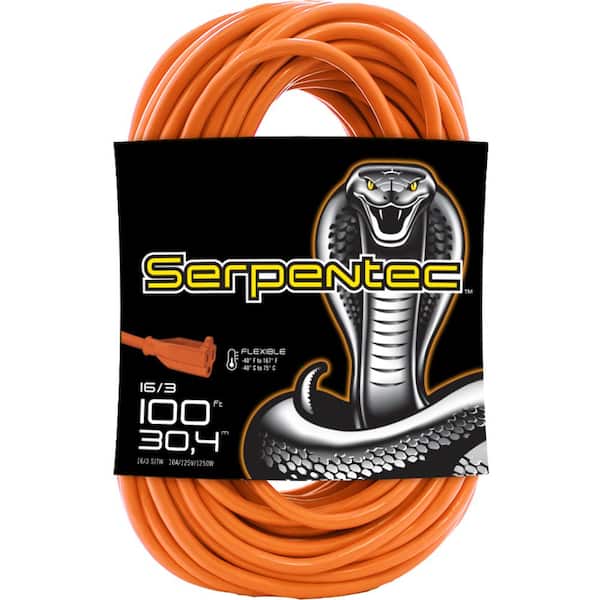 Serpentec 100 ft. 16/3 Extension Cord