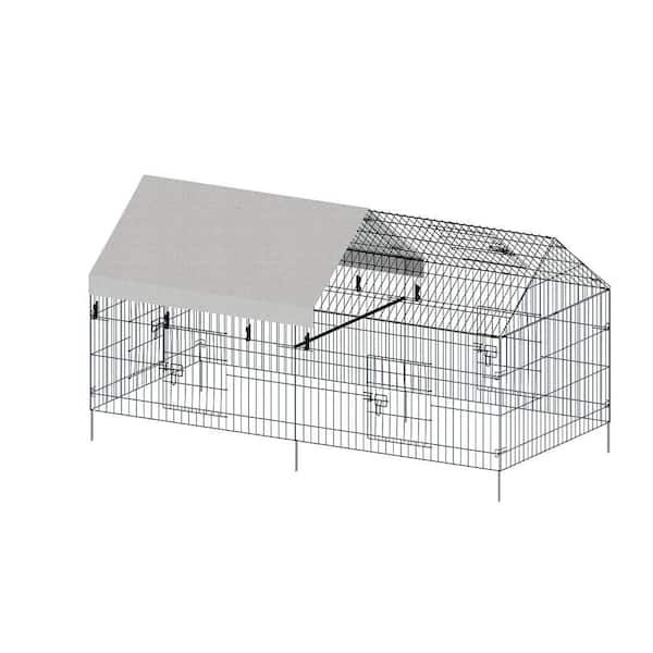 Siavonce 86 in. W x 40 in. H Pointed Wire Chicken Coop, Metal