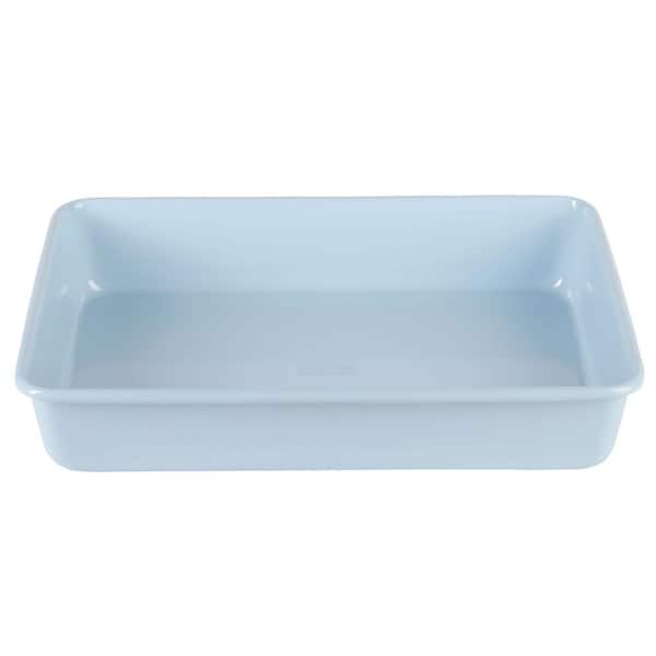 Heritage - 10x15 - Deep Bakeware Pan - Stainless Steel - BPA Free Plastic  Lid - USA Made (Blue)