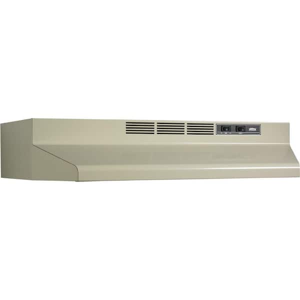 Broan-NuTone F40000 30 in. 230 Max Blower CFM Convertible Under-Cabinet Range Hood with Light in Almond