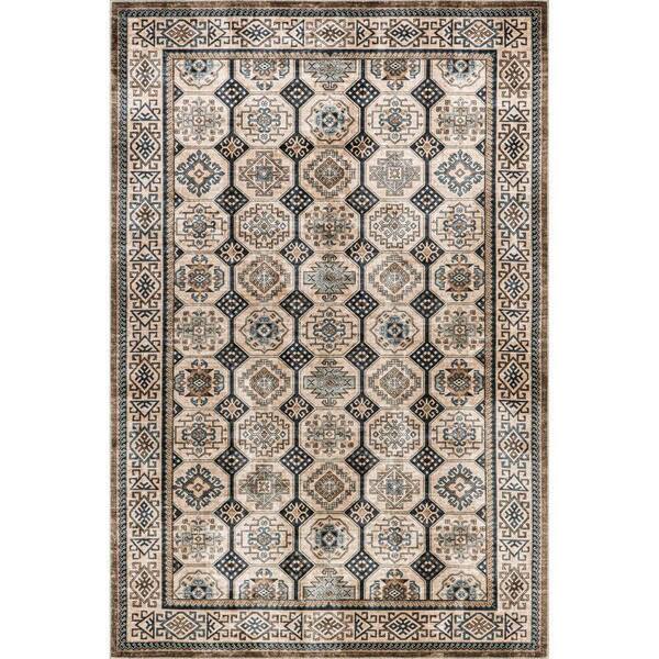 RUGS USA Valerian Tile Machine Washable Light Beige 9 ft. x 12 ft. Indoor/Outdoor Patio Rug