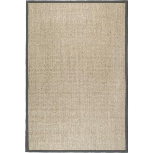 SAFAVIEH Natural Fiber Marble/Gray 5 ft. x 8 ft. Border Area Rug