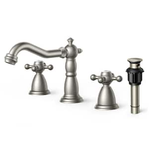 8 in. Widespread Double Handle Bathroom Faucet in Chrome