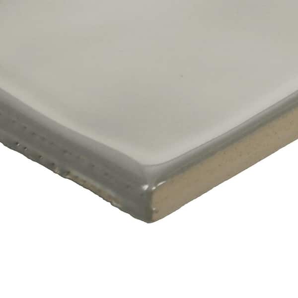 Daltile LuxeCraft Grey Mist 3 in. x 12 in. Glossy Ceramic Wall
