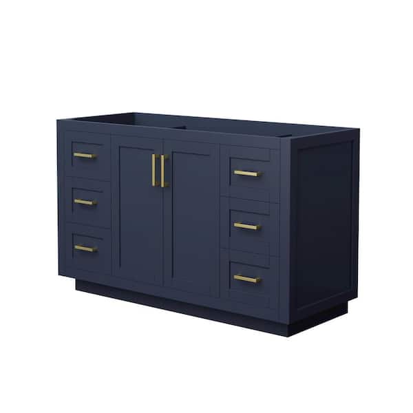 Miranda 53.25 in. W x 21.75 in. D x 33 in. H Single Bath Vanity Cabinet without Top in Dark Blue