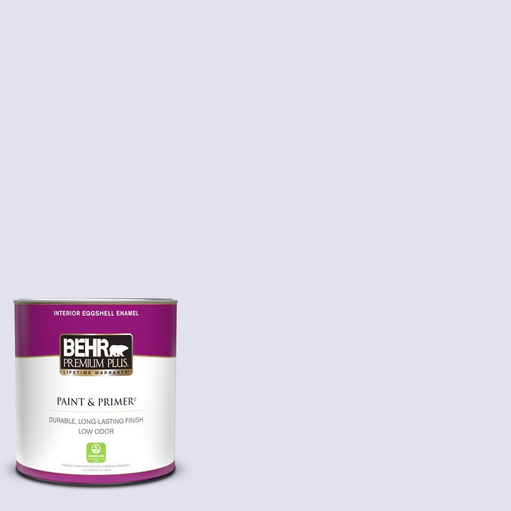 BEHR PREMIUM PLUS 1 qt. M5501 White Lavender Eggshell Enamel Low Odor