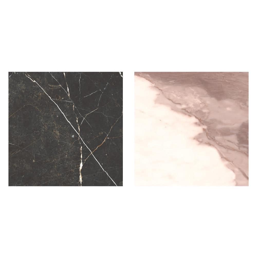 Reve Checker Noir with Rose 6 in. x 6 in. Porcelain Floor and Wall Take Home Tile Sample price history on PriceWatchPro