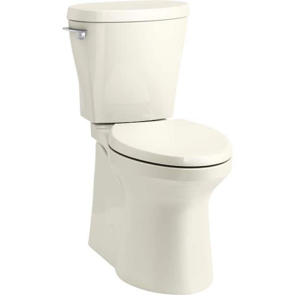 KOHLER Betello 12 in. Rough In 2-Piece 1.28 GPF Single Flush Elongated Toilet in Biscuit Seat Not Included