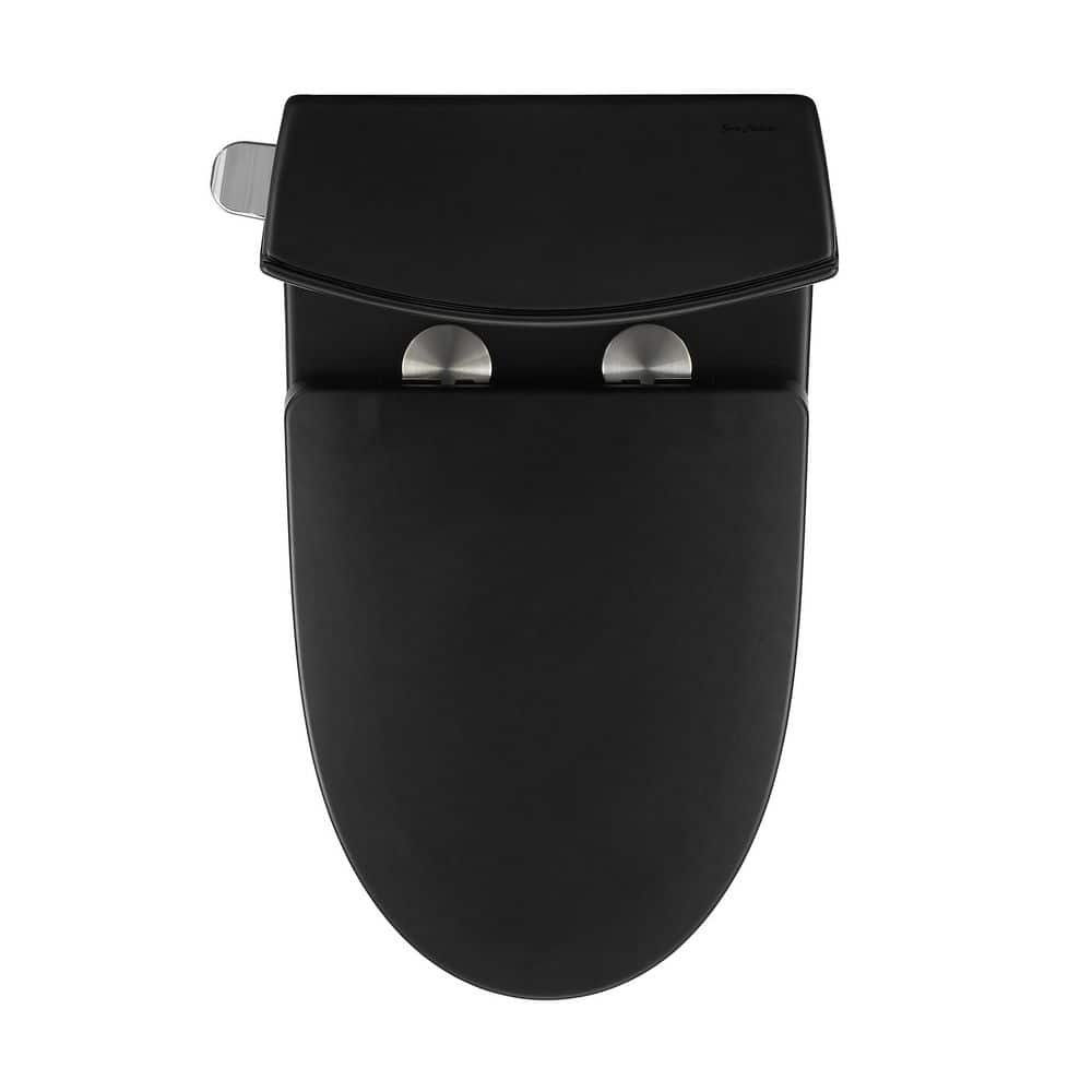 Matte Black High Efficiency One-Piece Elongated Toilet