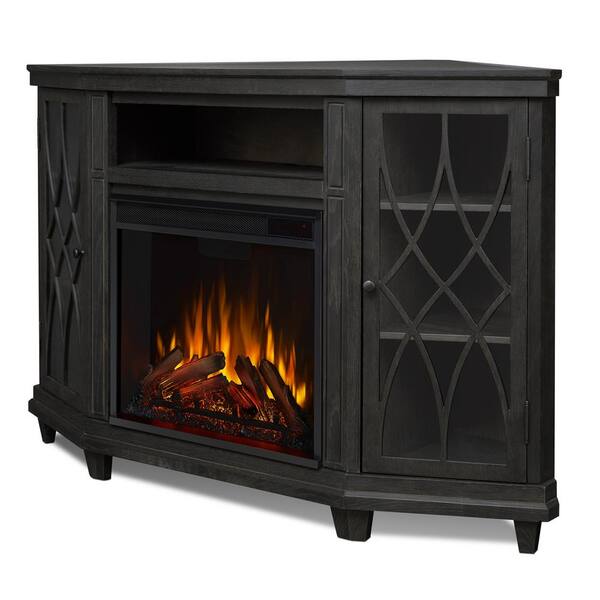 Real Flame Lynette 56 in. Corner Electric Fireplace in Gray 1750E-GRY - The  Home Depot