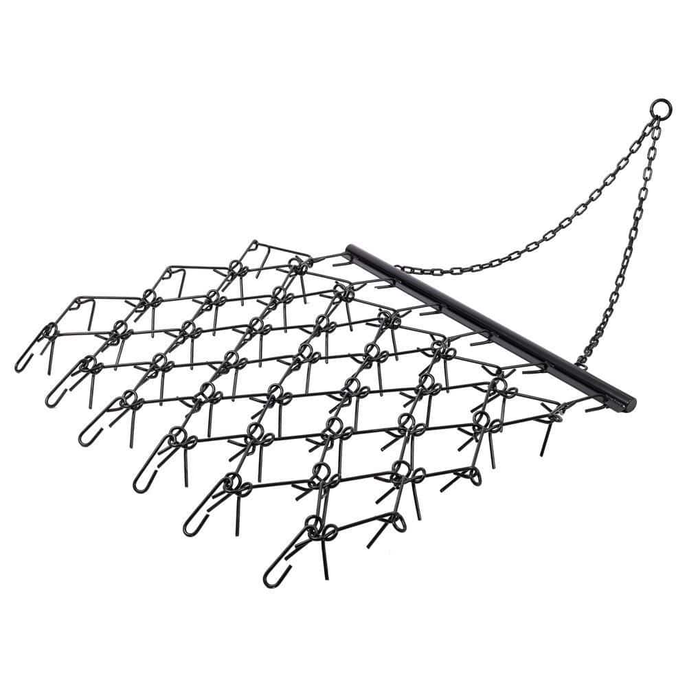 raki専用 60 in. Steel Landscape Rake, Heavy-Duty Drag Harrow, Compatible