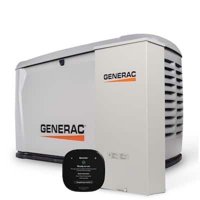28kW Air-Cooled Auto Start Nat Gas/Propane Whole House Generator 200 Amp Transfer Switch, Mobile Monitoring,Thermostat