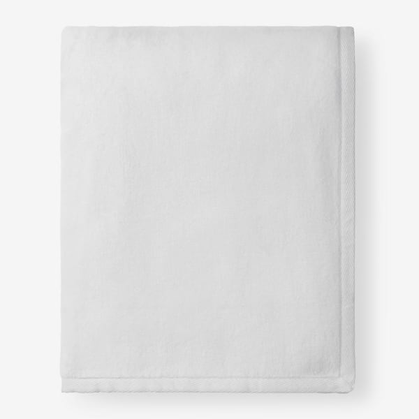 The Company Store Cotton Fleece Light Gray Cotton Full Blanket