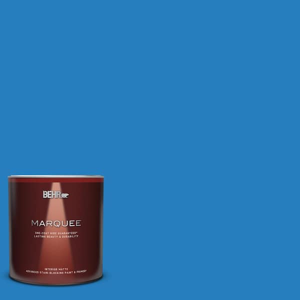 BEHR MARQUEE 1 qt. #P510-6 Brilliant Blue Matte Interior Paint & Primer