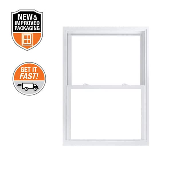 35.75 in. x 49.25 in. 70 Pro Series White Double Hung Low-E Argon Glass Vinyl Replacement Window, Screen Incl