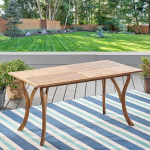 59 in. Acacia Wood Rectangle Dining Table