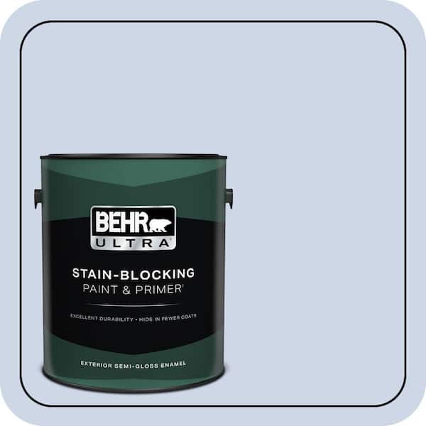 BEHR ULTRA 1 gal. #590A-2 Monet Lily Semi-Gloss Enamel Exterior Paint & Primer