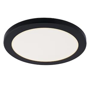 12-in. 22-Watt Black Selectable Dimmable Integrated LED Indoor Flush Mount