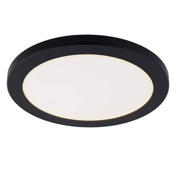 Westinghouse 12-in. 22-Watt Black Selectable Dimmable Integrated LED Indoor Flush Mount