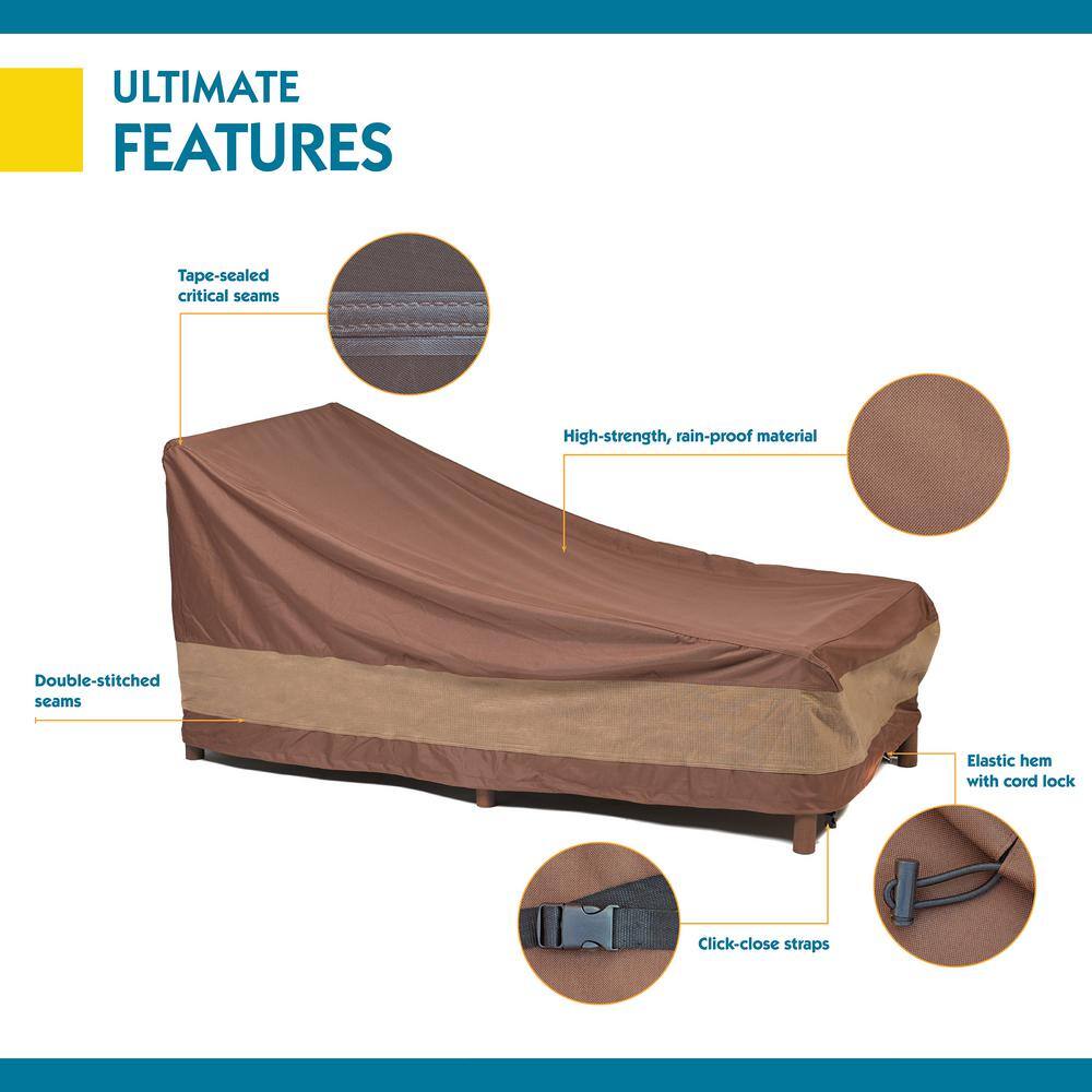 Ultimate Waterproof Brown and Beige Patio Chaise Lounge Cover