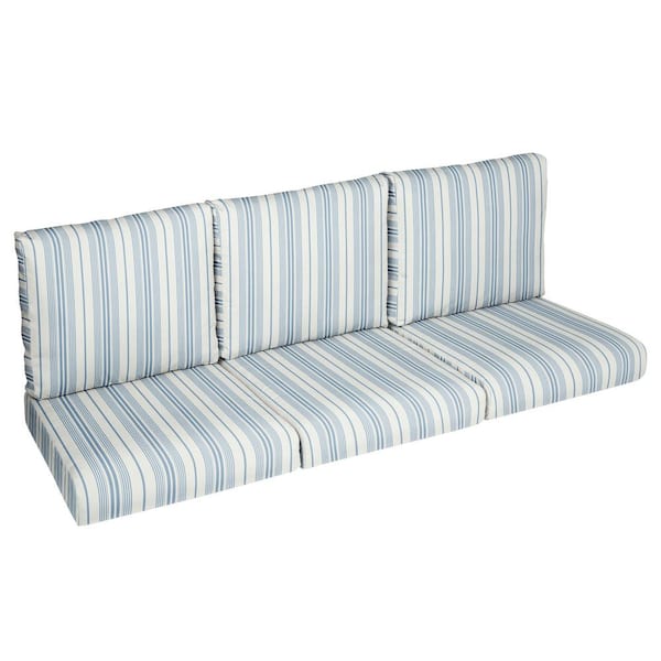 SORRA HOME Sorra Home 22.5 in. x 22.5 in. x 5 in. (6-Piece) Deep Seating Outdoor Couch Cushion in Wellfleet Basil