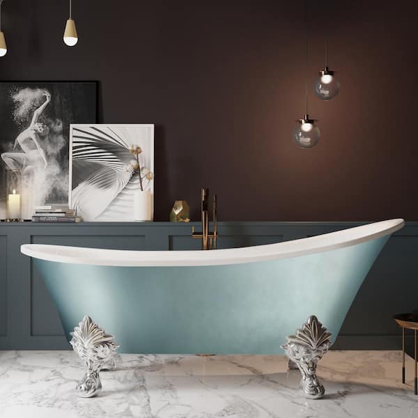 Fiberglass slipper store tub