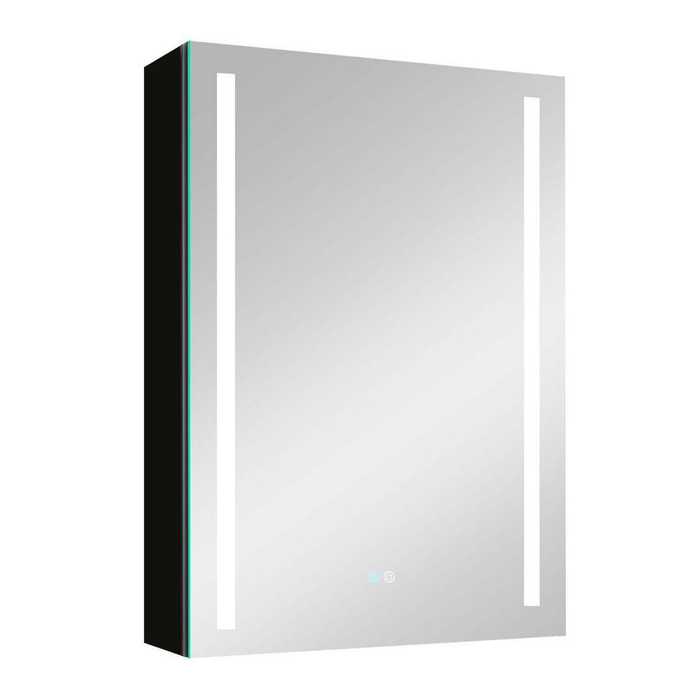 20 in. W x 30 in. H Large Rectangular Matte Black (Right Open) Aluminum Sur