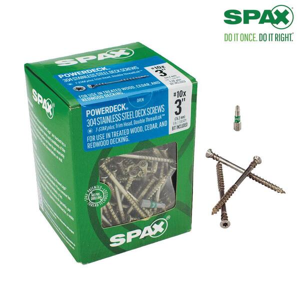 SPAX 10 x 3 in. TStar Plus Drive Trim Head DoubleLok Thread Stainless