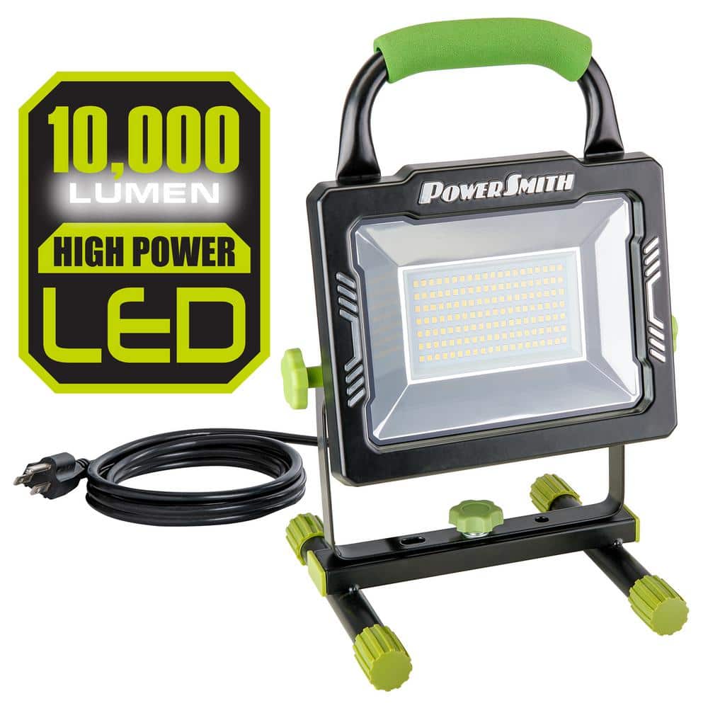 PowerSmith 18,000 Lumens 150-Watt High Bay Temporary Job Site Hanging LED  Work Light with 360-Degree Light and 10 ft. Power Cord PTLH59-150 - The  Home Depot