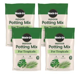 Indoor Potting Mix for Tropicals 6 qt. Soil For Indoor Container Plants, (4-Pack)