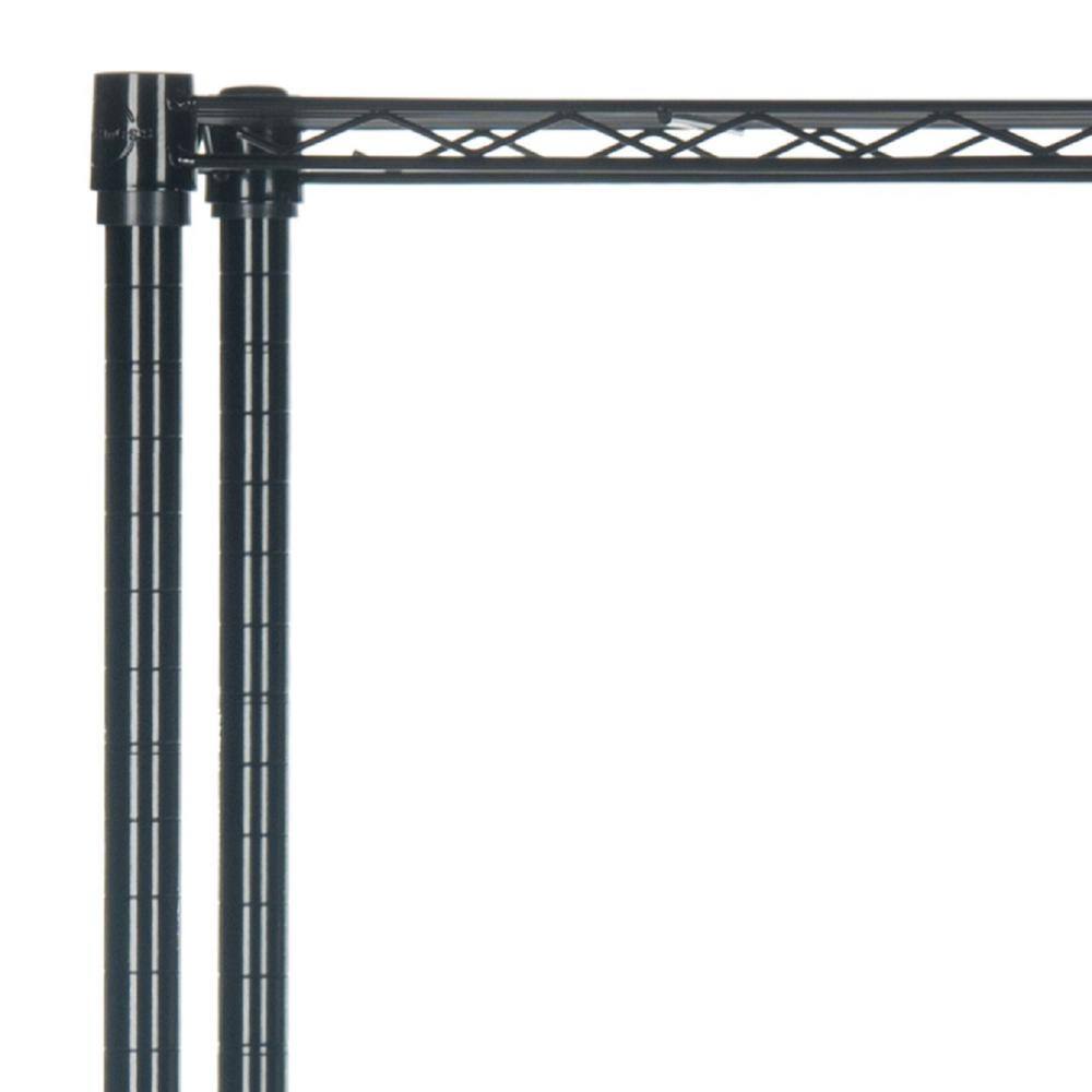 Alpha Black Adjustable 5-Tier Wire Shelving Rack