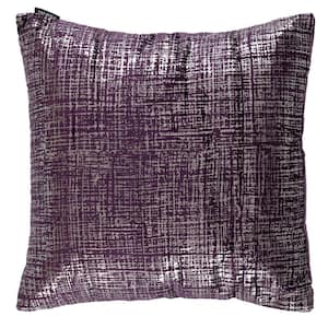 Prenlia Purple/Silver 18 in. X 18 in. Throw Pillow