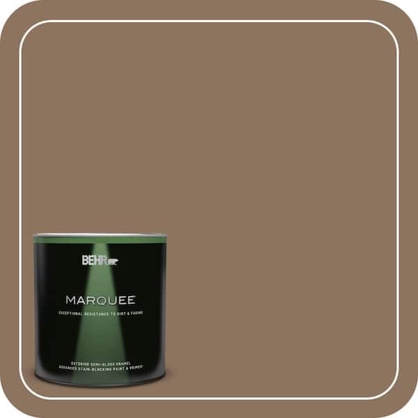 BEHR MARQUEE 1 qt. #N260-6 Outdoor Cafe Semi-Gloss Enamel Exterior Paint & Primer