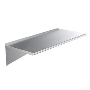 24 in. x 60 in. Stainless Steel Wall Shelf Kitchen, Restaurant, Garage, Laundry, Utility Room Metal Shelf with Brackets