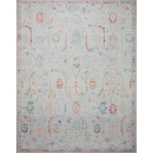 Elysium Pebble/Multi 2 ft. 6 in. x 12 ft. Runner Printed Vintage Botanical Area Rug