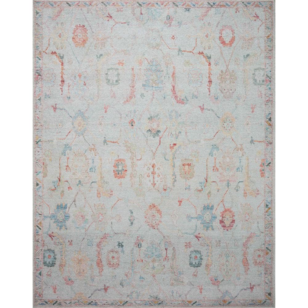 Elysium Blue and Multicolor Oriental Synthetic Rug