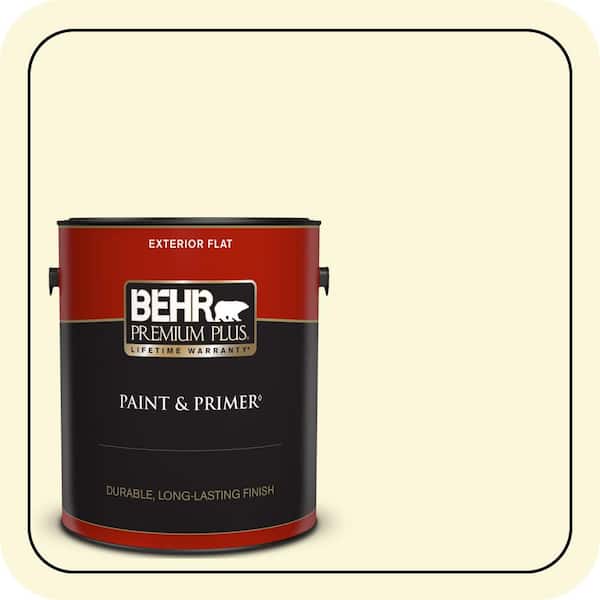BEHR PREMIUM PLUS 1 gal. #PPL-10 Warm Sun Flat Exterior Paint & Primer